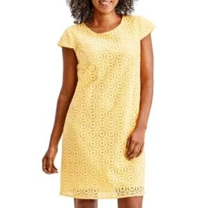 Children's Place Women's Daisy Lace Shift Dress - Butter